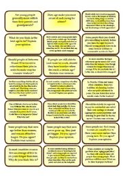 English Worksheet: 231 conversation cards