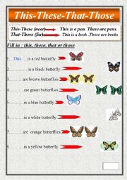 English Worksheet: This-these-that-those