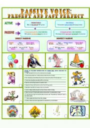 English Worksheet: Passive Voice: Present and Past Perfect