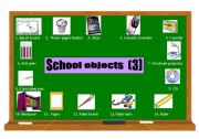 English Worksheet: School objects  Pictionary (3)