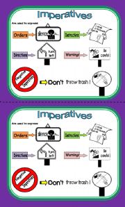 English Worksheet: IMPERATIVES  NOTES