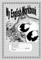 English Worksheet: cover page (black and white and colour versions together)