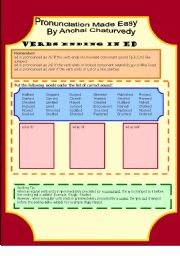 English Worksheet: Simple Past & Pronuciation of verbs endind in -ed 