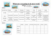 English Worksheet: A game used to practise going to structure