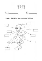 English worksheet: BODY