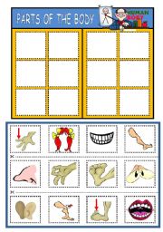 English Worksheet: PARTS OF THE BODY - BOARD GAME (PART 2)