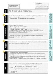 English Worksheet: How to write a letter of complaint