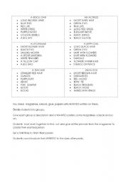 English Worksheet: scavenger Hunt