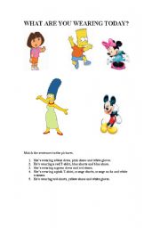 English worksheet: WHAT ARE YOU WEARING TODAY?