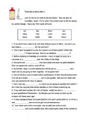 English worksheet: Thats not a noun!