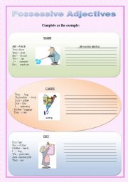 English worksheet: Possessive Adjectives