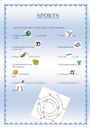 English worksheet: Sports