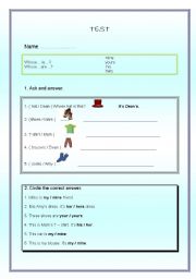 English worksheet: Possessive Pronouns