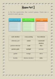 English worksheet: house and things around the house