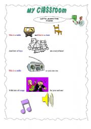 English worksheet: My Classroom