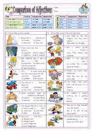 English Worksheet: Comparison of Adjectives