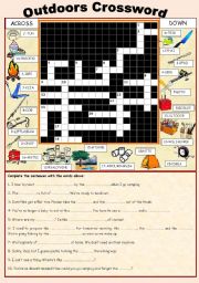 Outdoors Crossword & Gap-filling