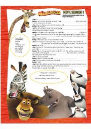 MADAGASCAR MOVIE SEGMENT1- SCRIPT ACTIVITY 