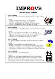 English Worksheet: IMPROVS: THE TWO-MINUTE ALPHABET