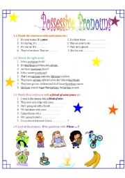 English Worksheet: Posessive pronouns