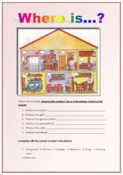 English Worksheet: Where is