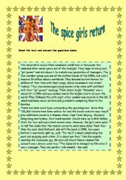 The spice girls return reading