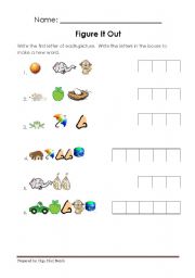 English worksheet: Figure It Out