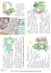 English Worksheet: Three Billy Goats (Story Mini Book)