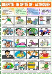 English Worksheet: DESPITE - IN SPITE OF - ALTHOUGH