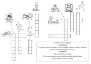 English worksheet: Crosswords & actions