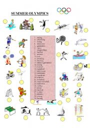 English Worksheet: Sports - Summer olympics 