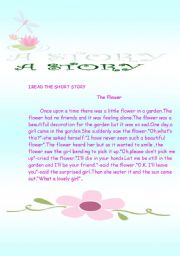English Worksheet: The flower