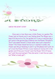 English worksheet: The flower