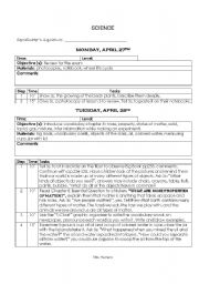 English worksheet: Planning