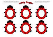 English Worksheet: Lady Bug/ Lady Bird Frames (Use them with my ladybug gameboard.)