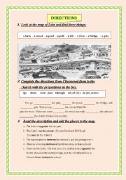 English Worksheet: directions