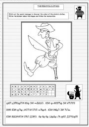 English Worksheet: The Pirates Clothes
