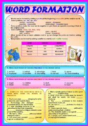 English Worksheet: Word Formation