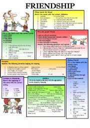 English Worksheet: Friendship