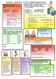 English Worksheet: Similarity and difference