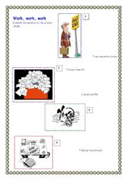 English worksheet: work idioms