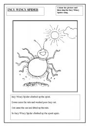 Incy Wincy Spider 2 worksheets