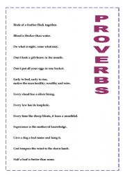 English Worksheet: English Proverbs Set 2/3