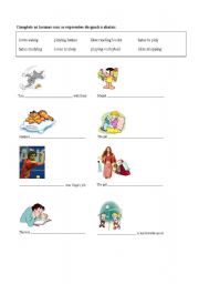 English worksheet: ING como sujeito e aps like, love, hate