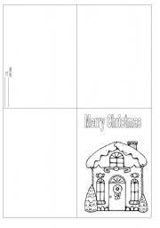 English Worksheet: Christmas Card