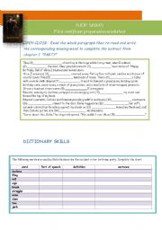 English Worksheet: NEW MOON. FCE PREPARATION PAPER