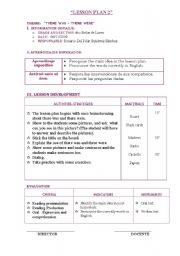English Worksheet: there was- there were