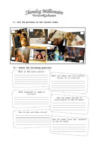 English Worksheet: slumdog millionaire worksheet