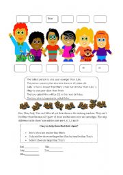 English Worksheet: Comparatives and superlatives