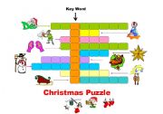 English Worksheet: Christmas Puzzle